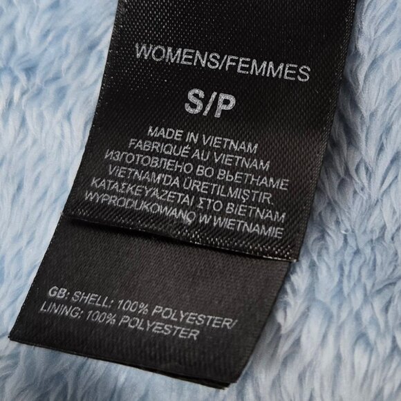 The North Face Teddy Bear Sweater Women's Full Zip Sky Blue Plush Furry Warm S - Picture 7 of 7